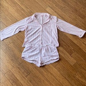 Victoria’s Secret Pink and White Stripped Pajamas
